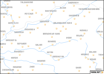 map of Kūh-e Bardeh Sūr